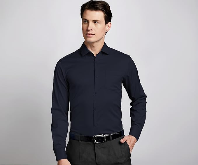 Symbol Premium Men's Wrinkle-Resistant Regular Fit Cotton Formal Shirt
