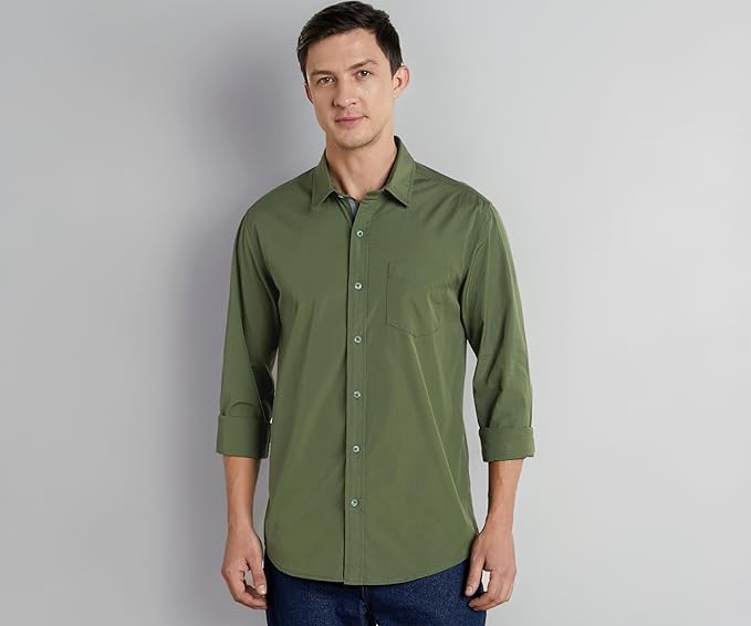 Symbol Premium Men's Casual Cotton Poplin Shirt (Regular Fit)